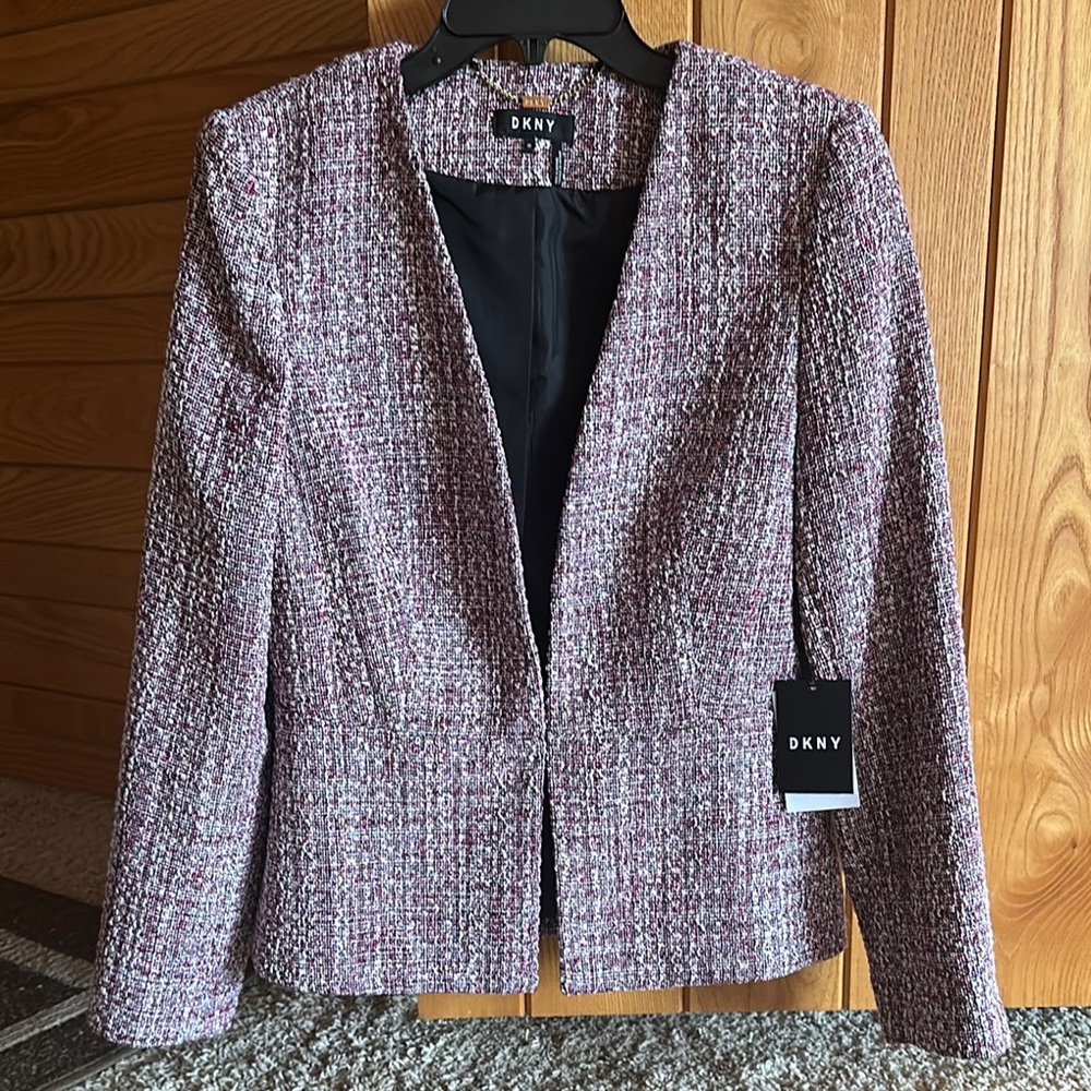 DKNY Tweed Blazer NWT Tailored Suit Jacket sz 10